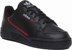 Adidas Continental 80J Leather Trainers In Black For Youth Shoes Adidas