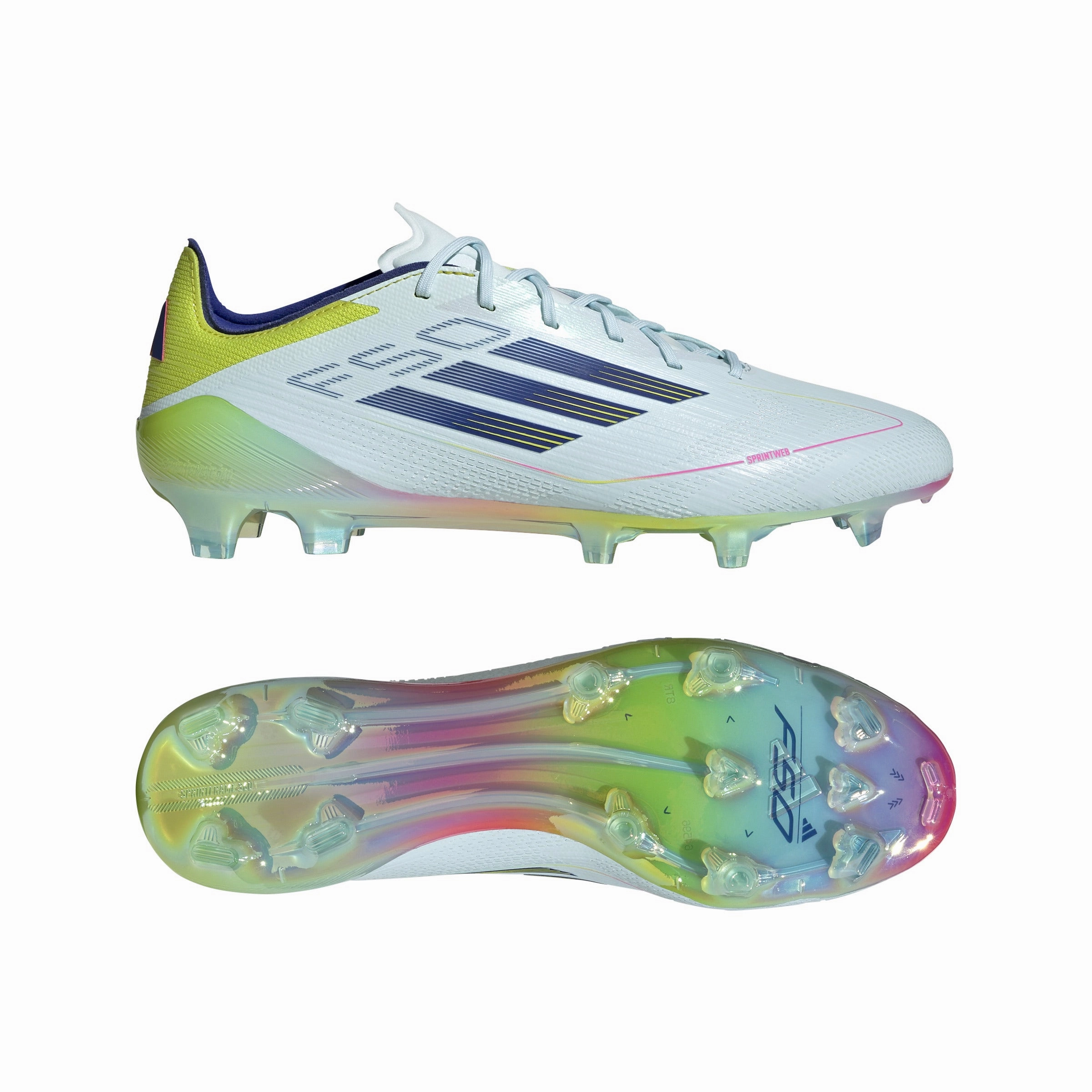adidas F50 Elite FG Firm Ground - White/Blue/Sesoye