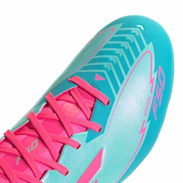 adidas F50 League FG/MG MESSI Cleat Shoes - flash aqua/lucid pink/lucid cyan