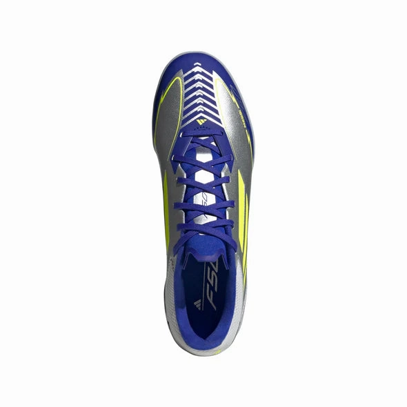 adidas F50 League MESSI TF Turf Junior - Silver / Blue / Neon