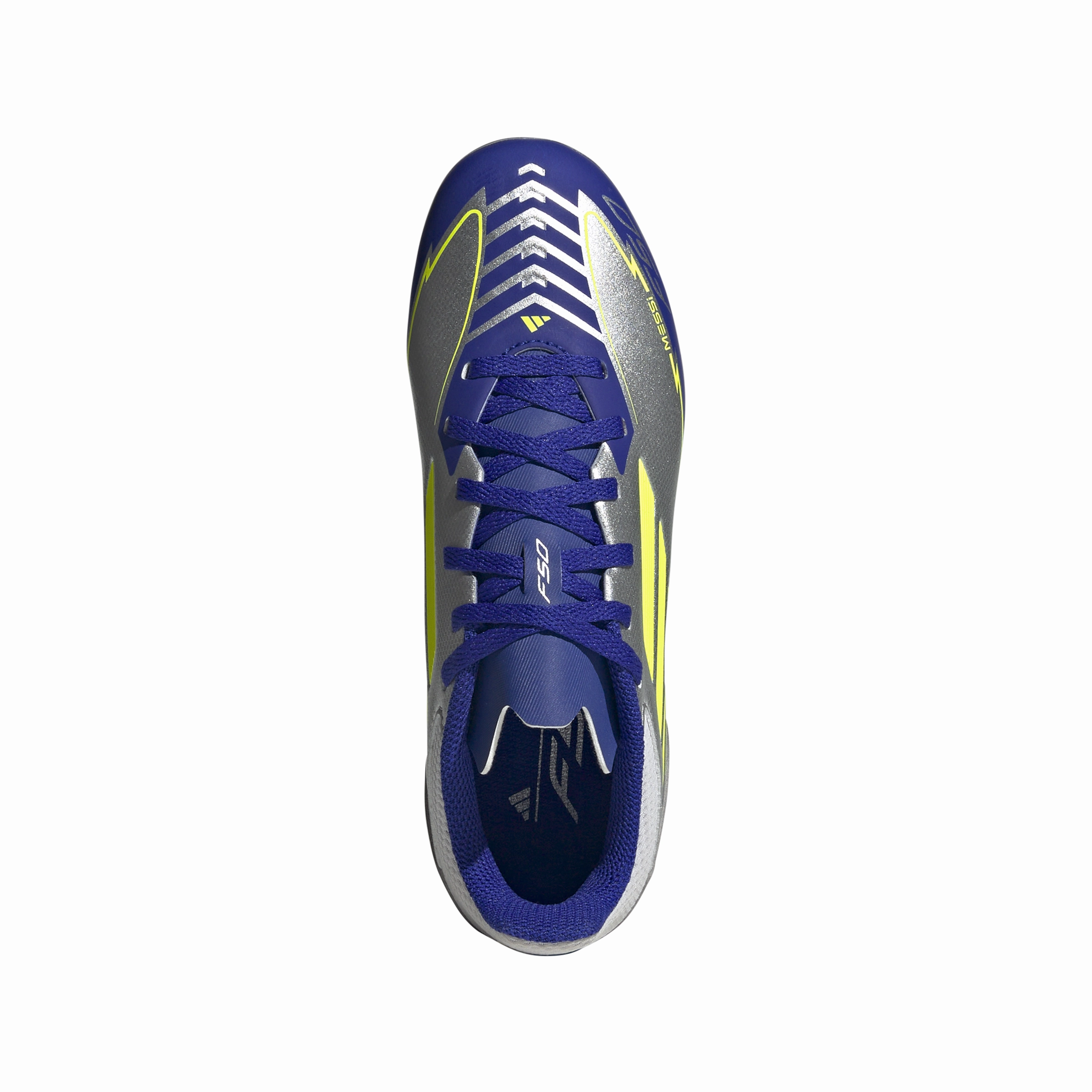 adidas F50 League MESSI TF Turf Junior - Silver / Blue / Neon