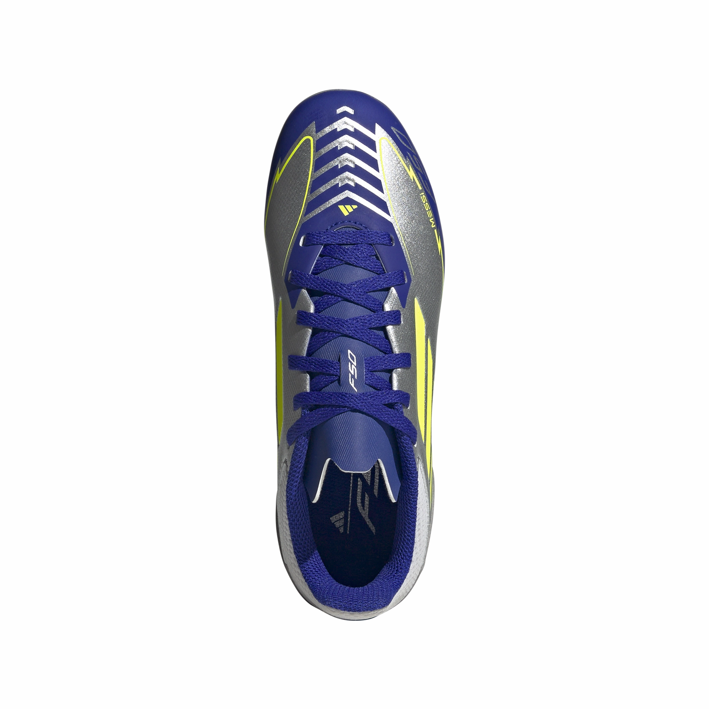 adidas F50 League TF Turf Shoes MESSI - Silver / Blue / Neon