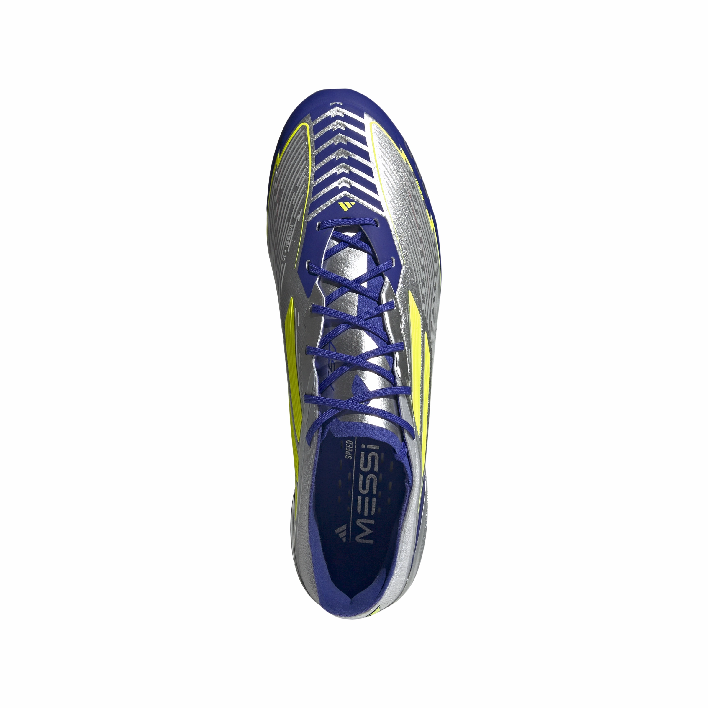 adidas F50 Messi Elite FG Firm Ground - Silver / Blue/ Neon