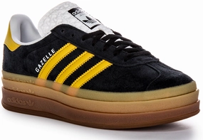 Adidas Gazelle Bold W In Black Yellow For Women Shoes Adidas