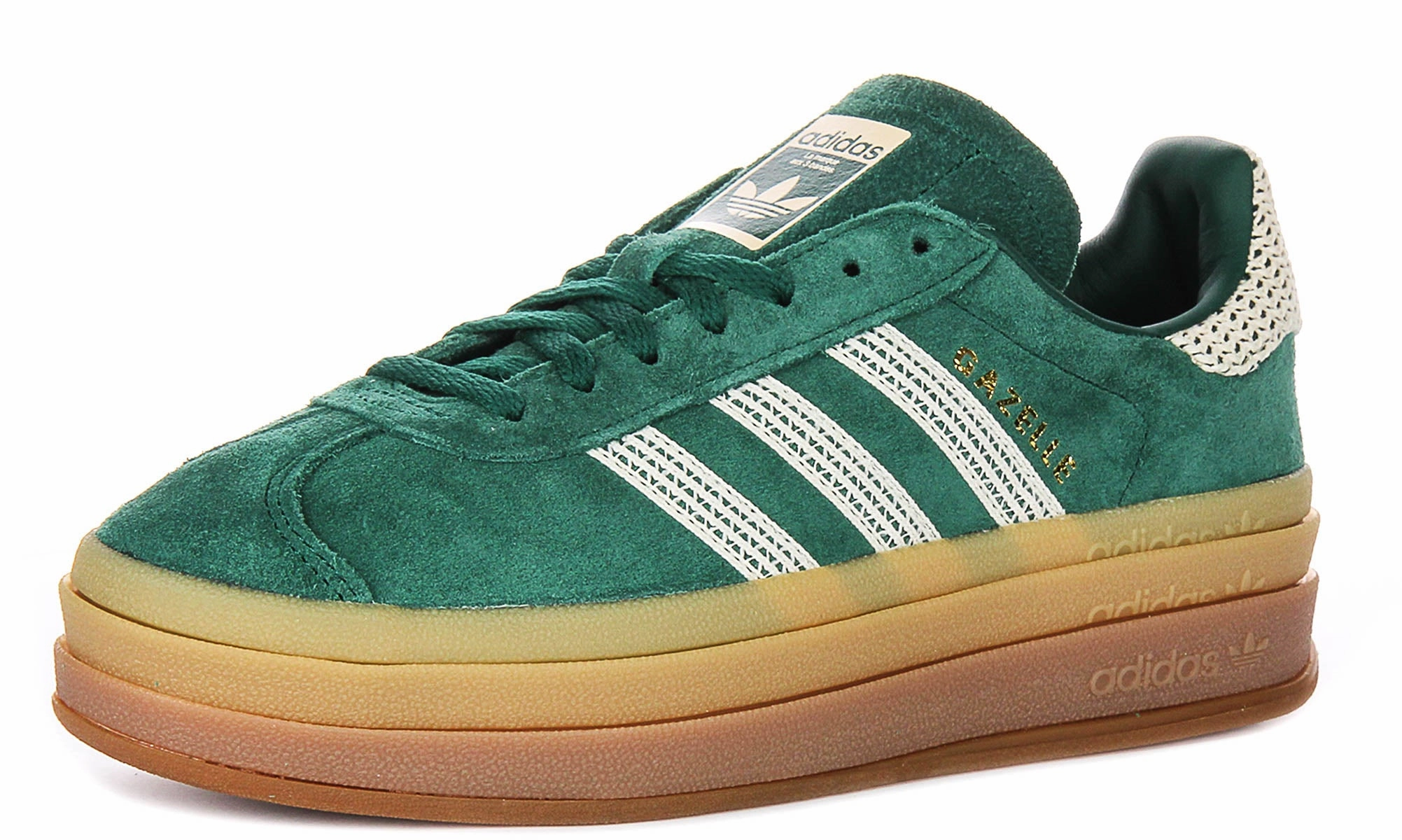Adidas Gazelle Bold W In Green Gold For Women Shoes Adidas