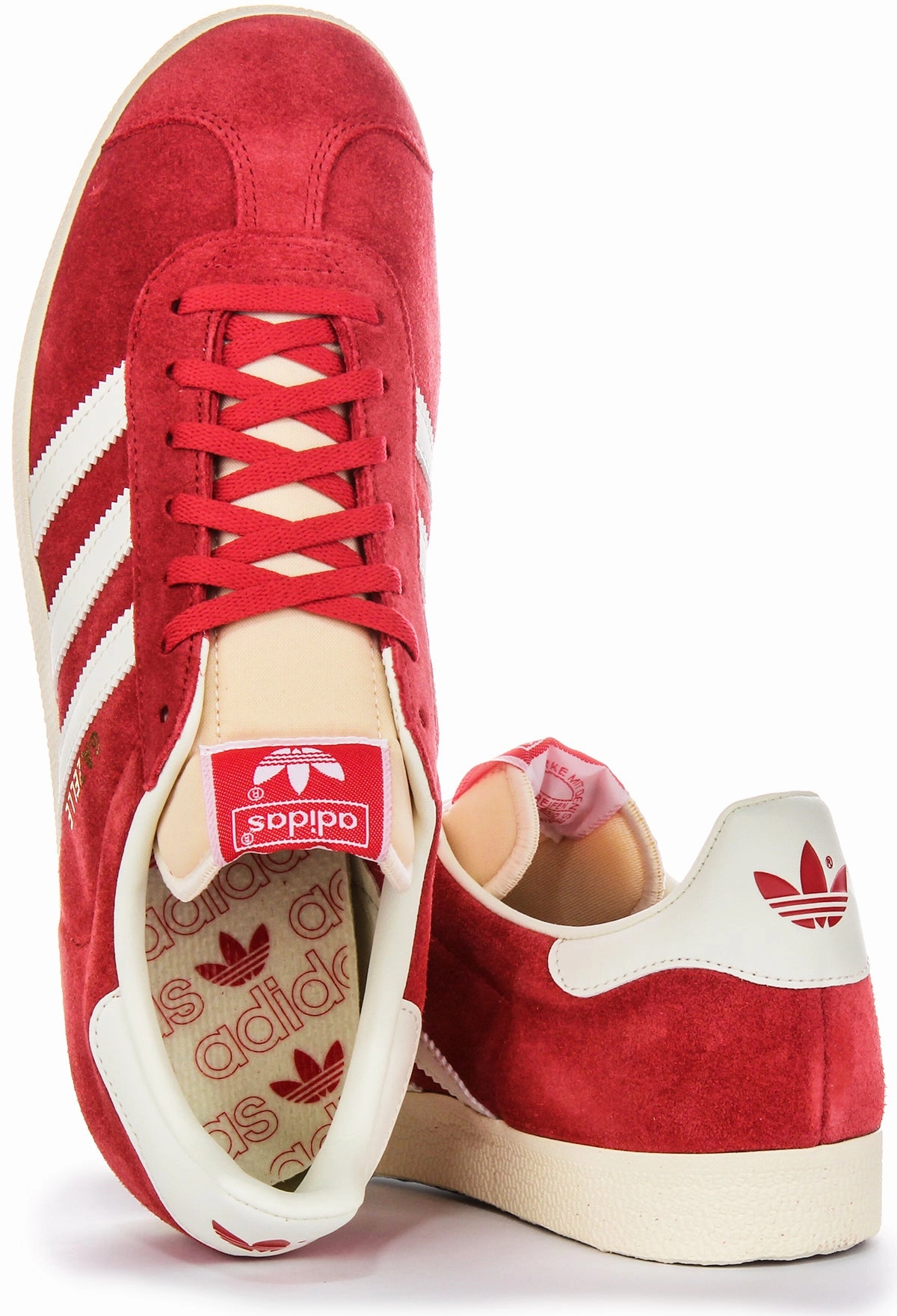 Adidas Gazelle In Red White For Men Shoes Adidas