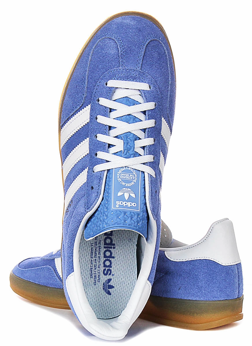 Adidas Gazelle Indoor In Blue White Shoes Adidas