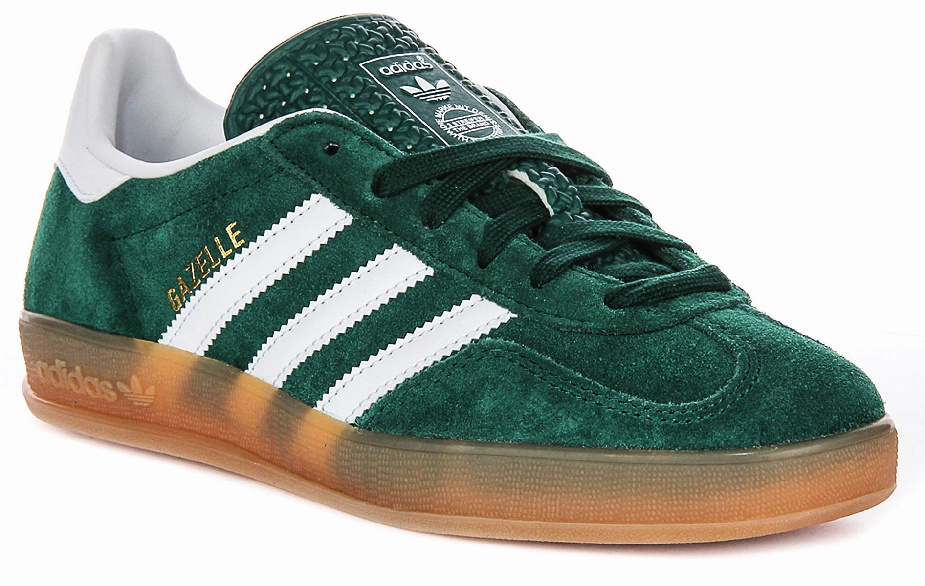 Adidas Gazelle Indoor In Green Gum Sole Shoes Adidas