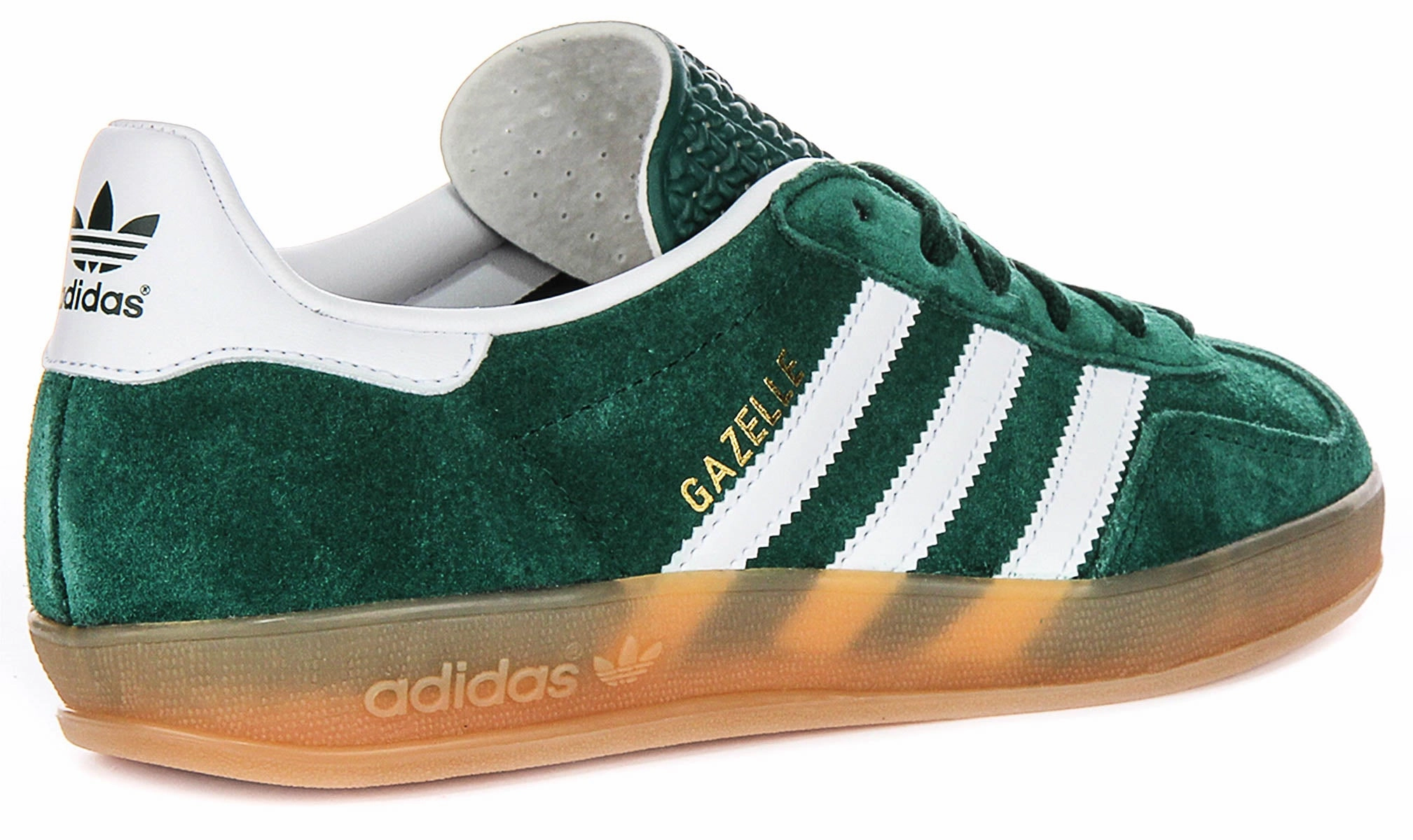 Adidas Gazelle Indoor In Green Gum Sole Shoes Adidas