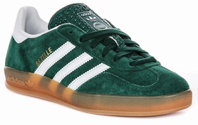 Adidas Gazelle Indoor In Green Gum Sole Shoes Adidas
