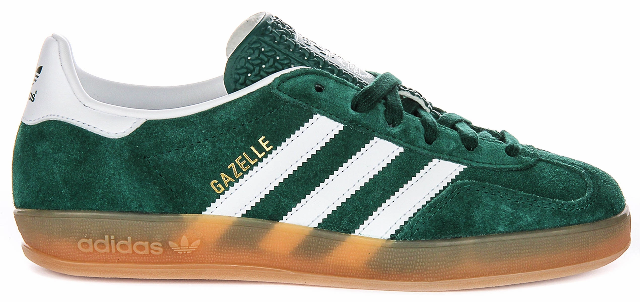 Adidas Gazelle Indoor In Green Gum Sole Shoes Adidas