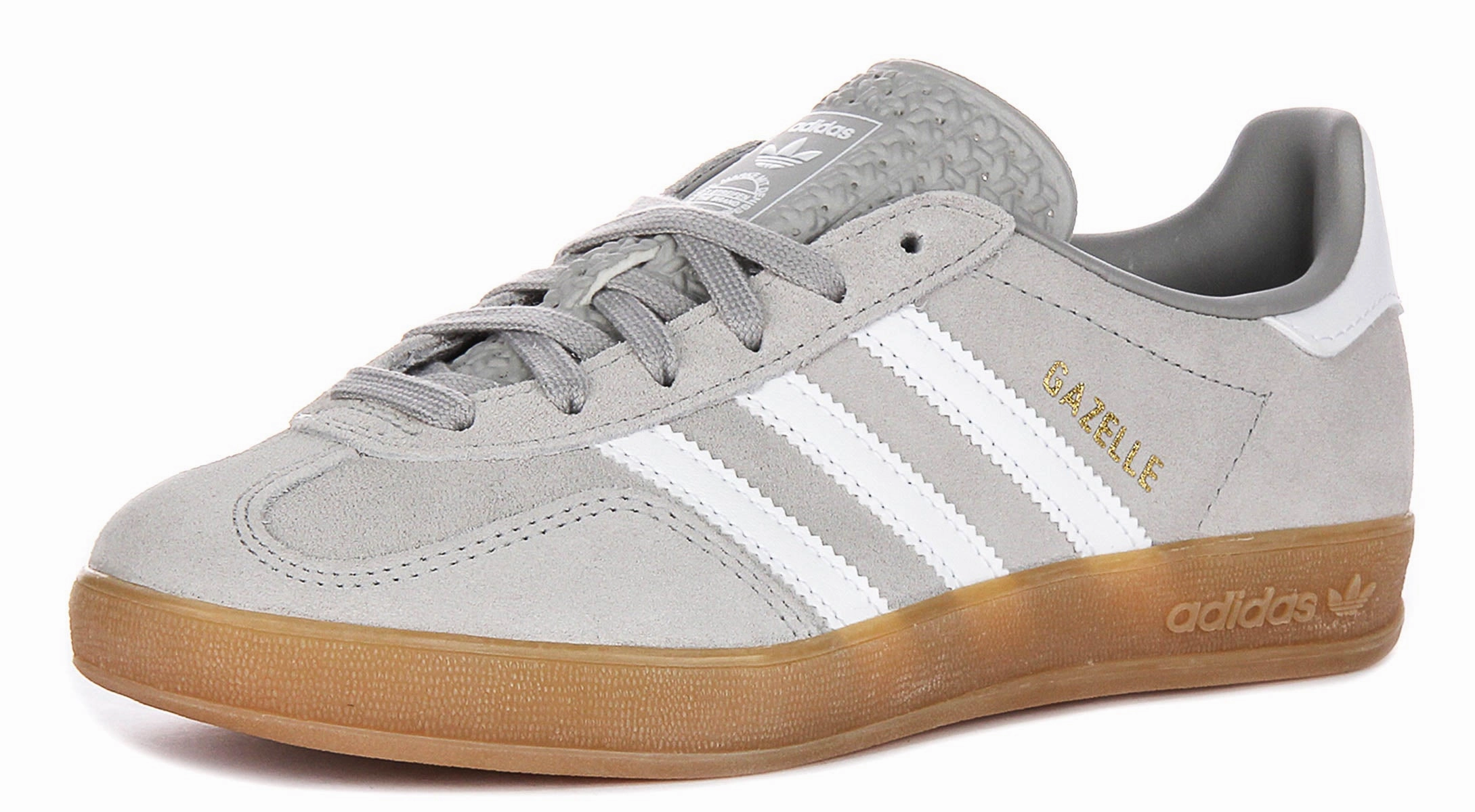 Adidas Gazelle Indoor In Grey White Shoes Adidas