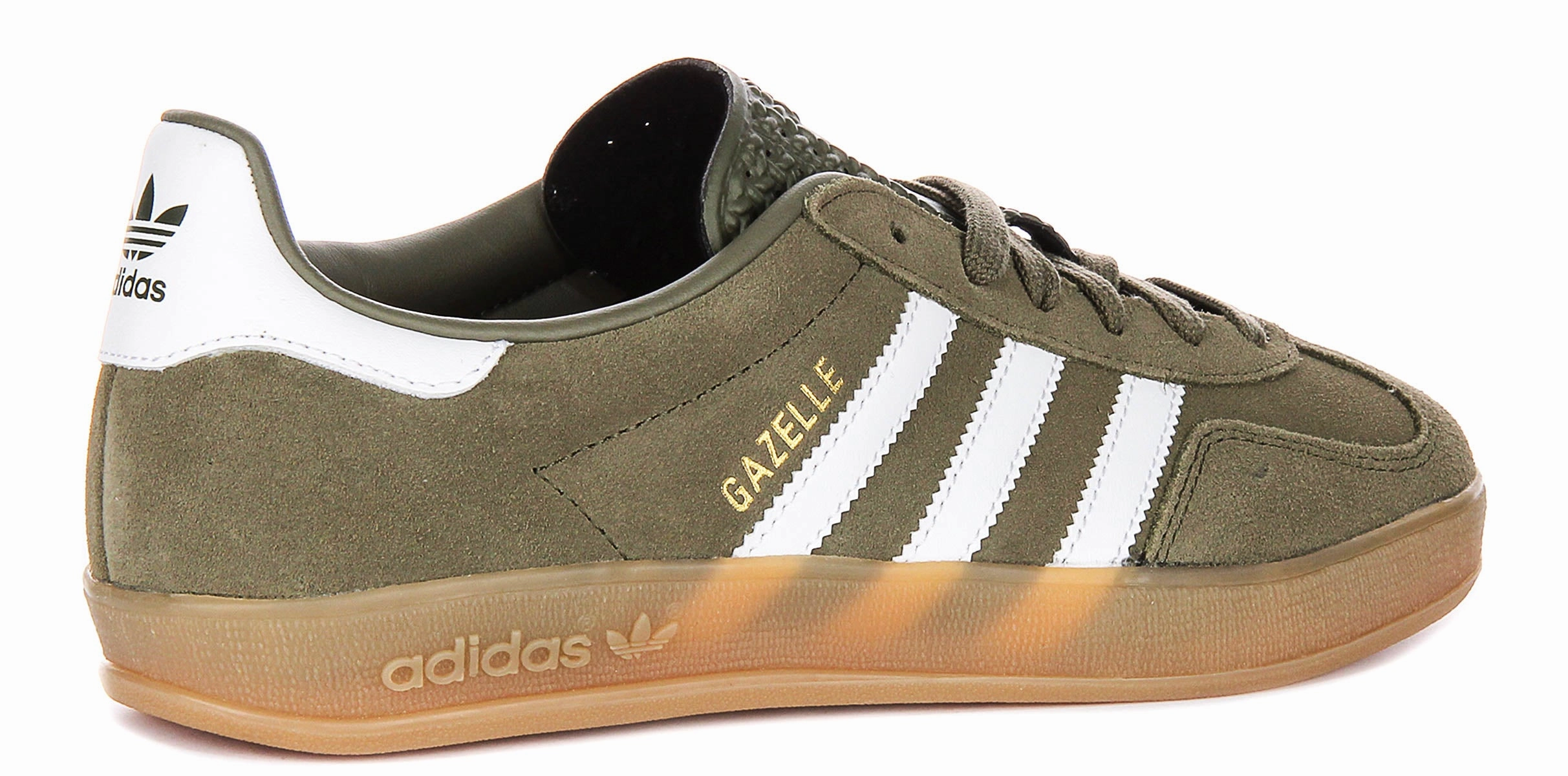 Adidas Gazelle Indoor In Olive White Shoes Adidas
