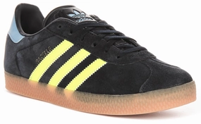 Adidas Gazelle J In Navy Yellow For Youth Shoes Adidas