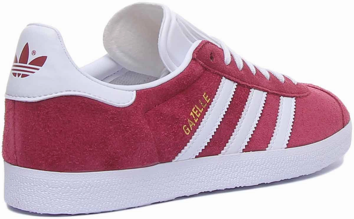 Adidas Gazelle Suede Leather Trainers In Maroon For Men Shoes Adidas