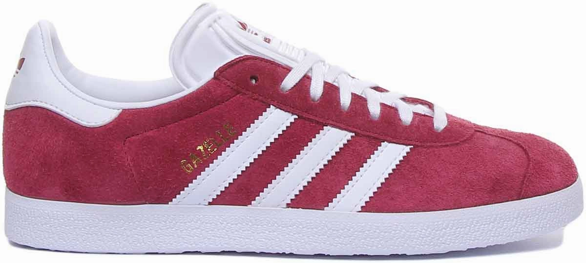 Adidas Gazelle Suede Leather Trainers In Maroon For Men Shoes Adidas
