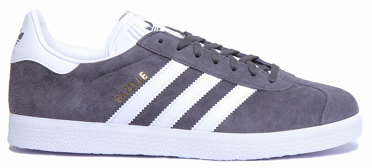 Adidas Gazelle Suede Trainers In Grey White Shoes Adidas