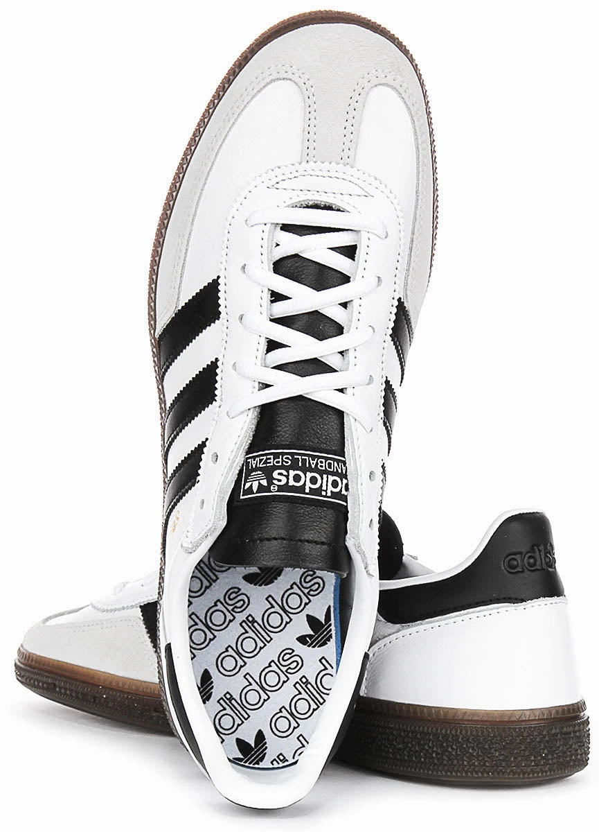 Adidas Handball Spezial In White Black Leather Shoes Adidas