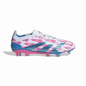 adidas Predator Elite FG Firm Ground Soccer Cleat - FTWhite/ Solar Blue/ Solar Pink