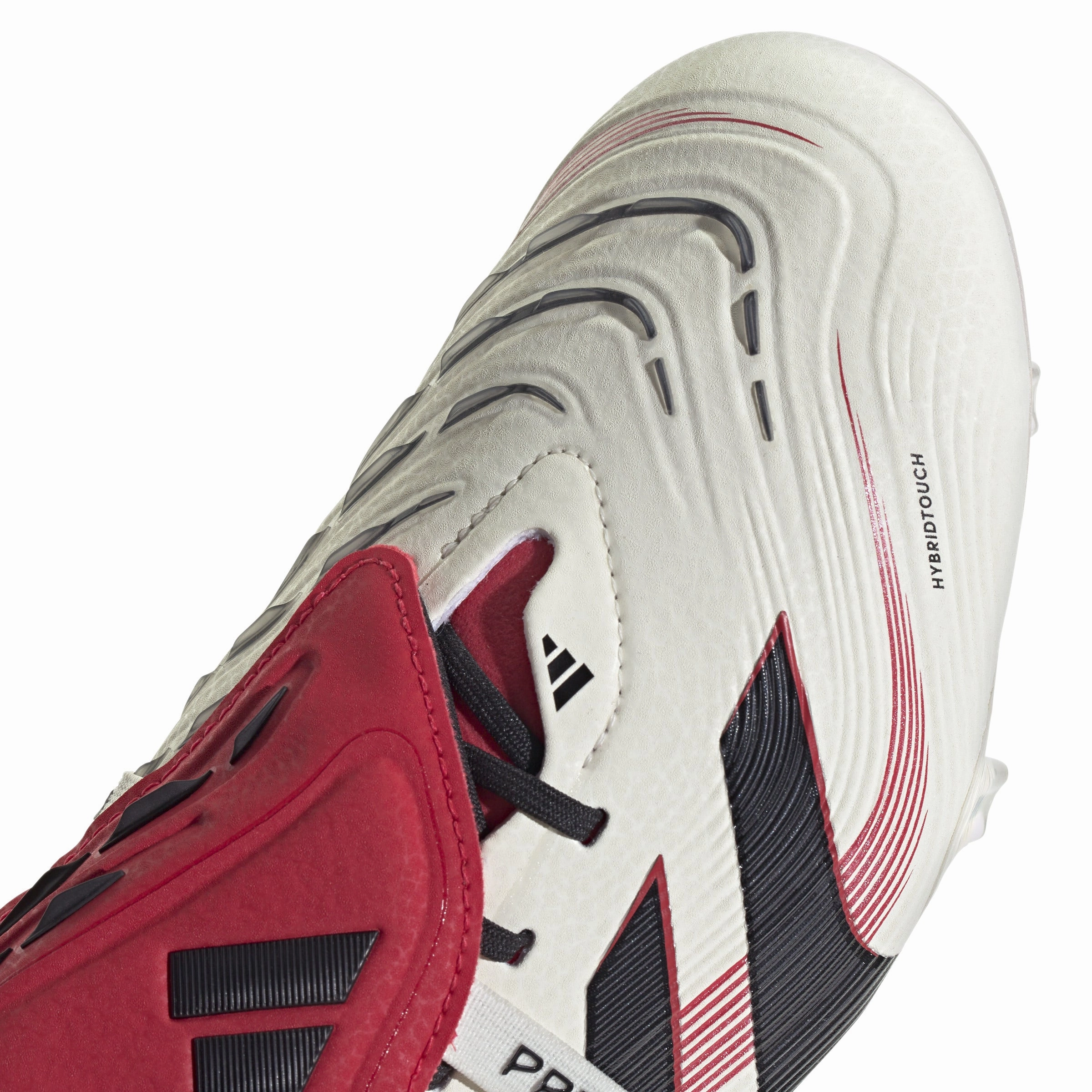 adidas Predator Elite Fold Tounge FG Firm Ground Soccer Cleat - Off White/Core Black/Pure Ruby