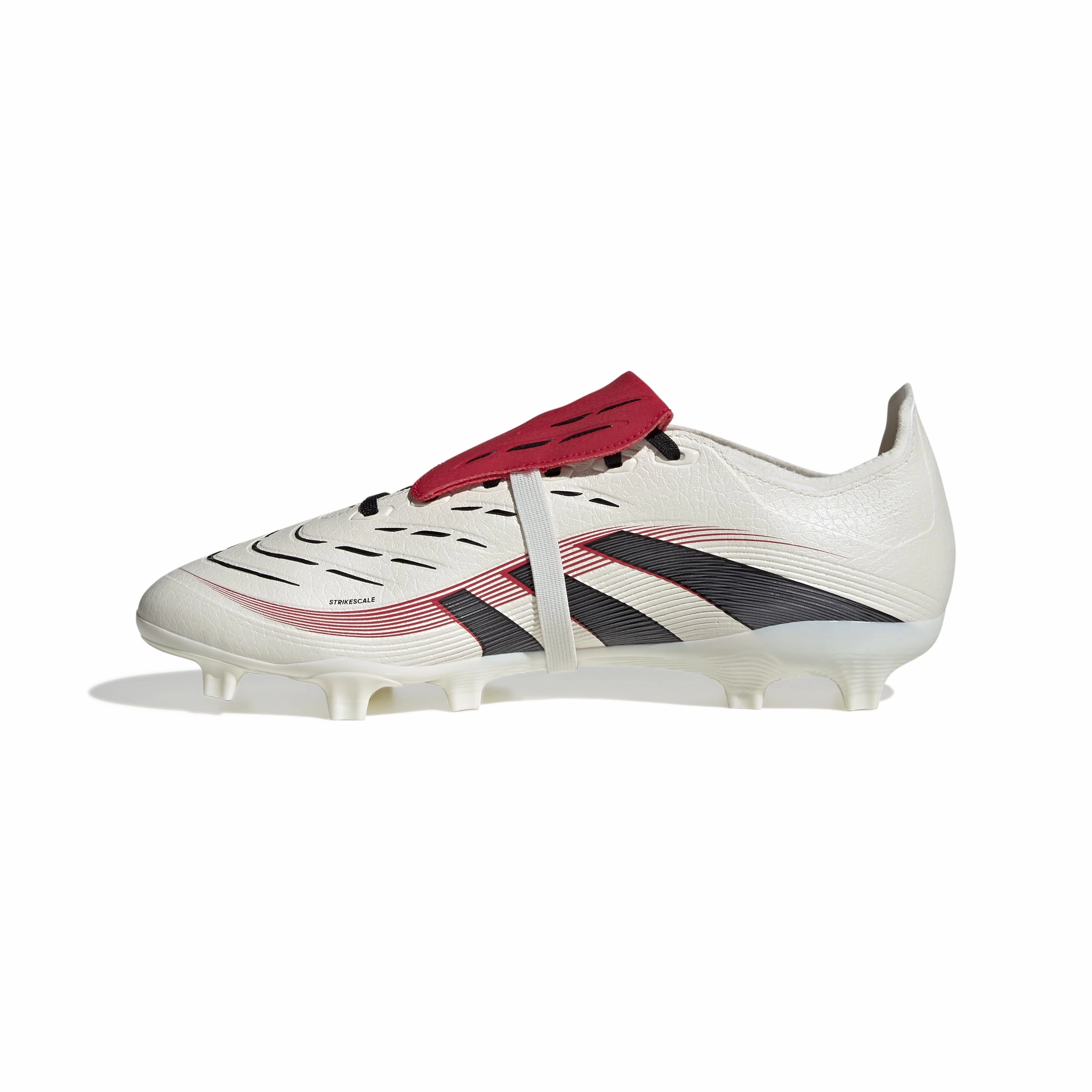 adidas Predator League Fold tongue FG/MG Soccer Cleat - Off White/Core Black/Pure Ruby