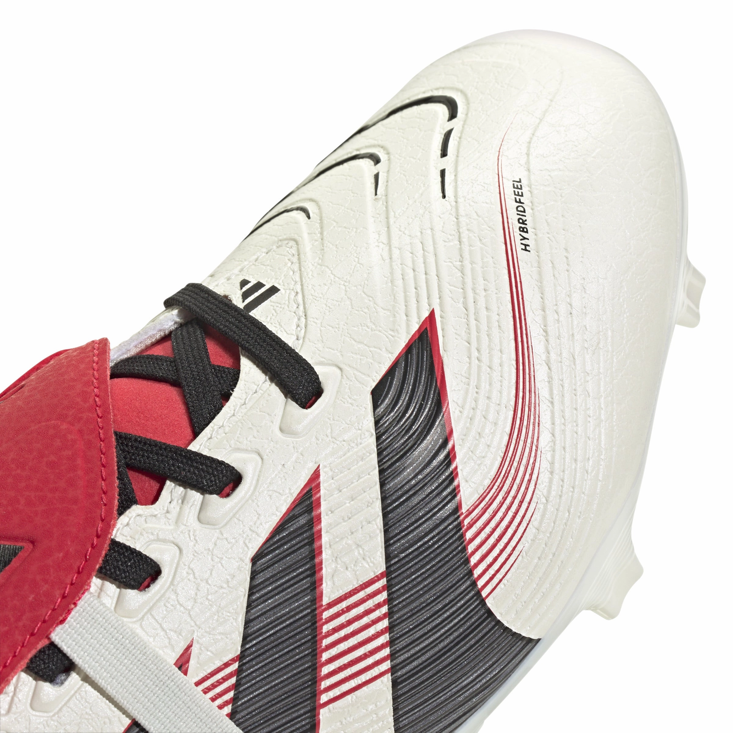 adidas Predator League Fold tongue FG/MG Soccer Cleat - Off White/Core Black/Pure Ruby