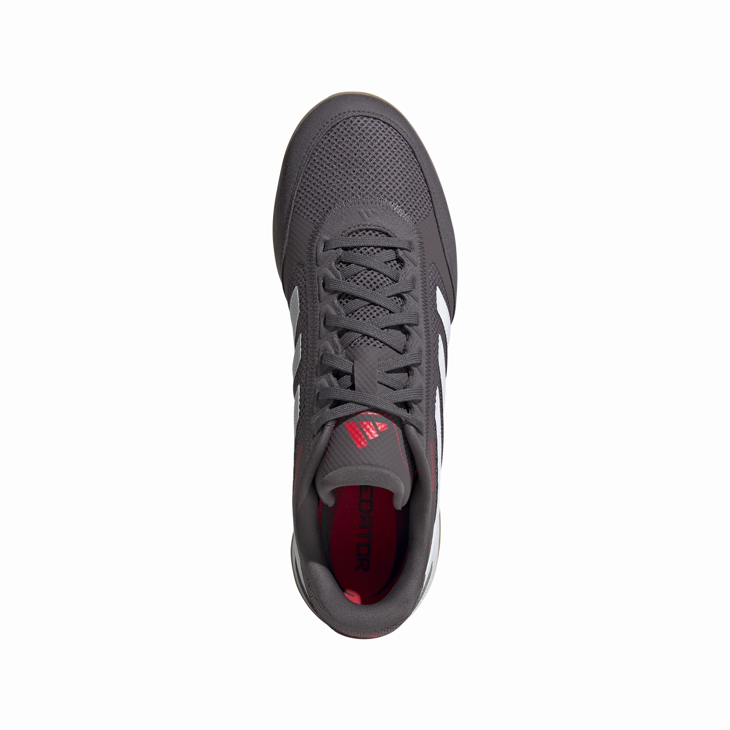adidas Predator League IN indoor Soccer Shoes - grey strata/ftwr white/lucid red