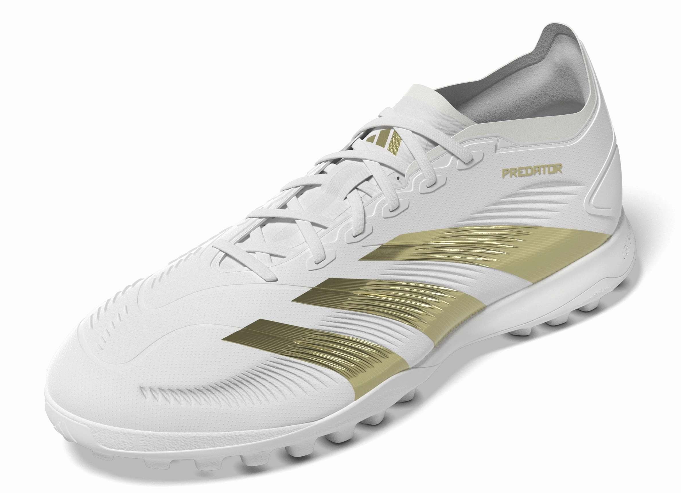 adidas Predator League TF Turf Soccer Cleat - White/ White/ Gold