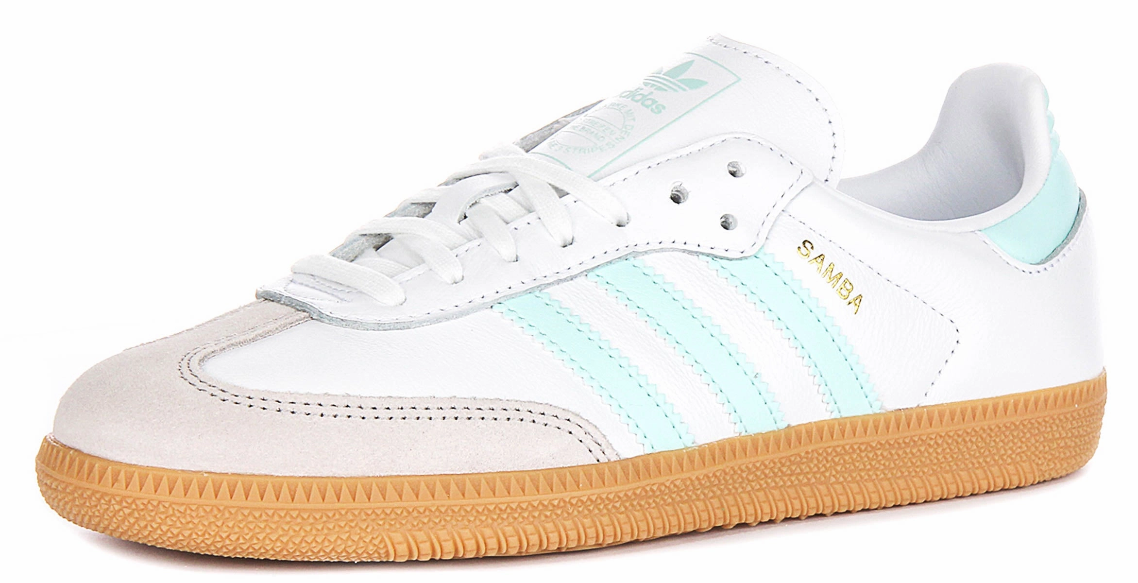 Adidas Samba OG  In White Blue For Youth Shoes Adidas