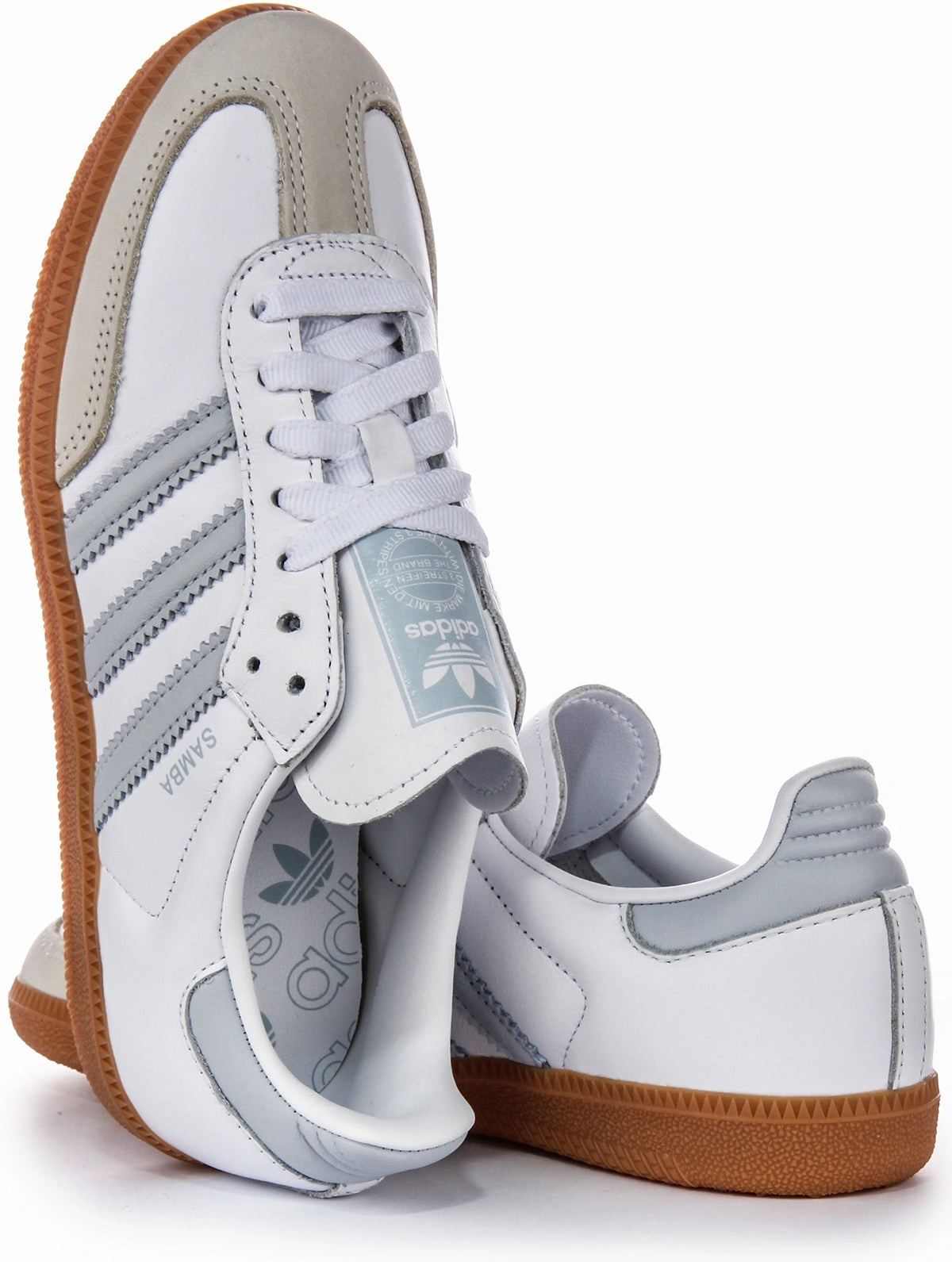 Adidas Samba OG In White Grey For Women Shoes Adidas
