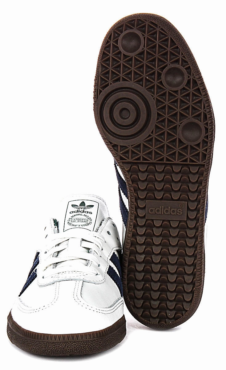 Adidas Samba OG In White Navy Green for Women Shoes Adidas