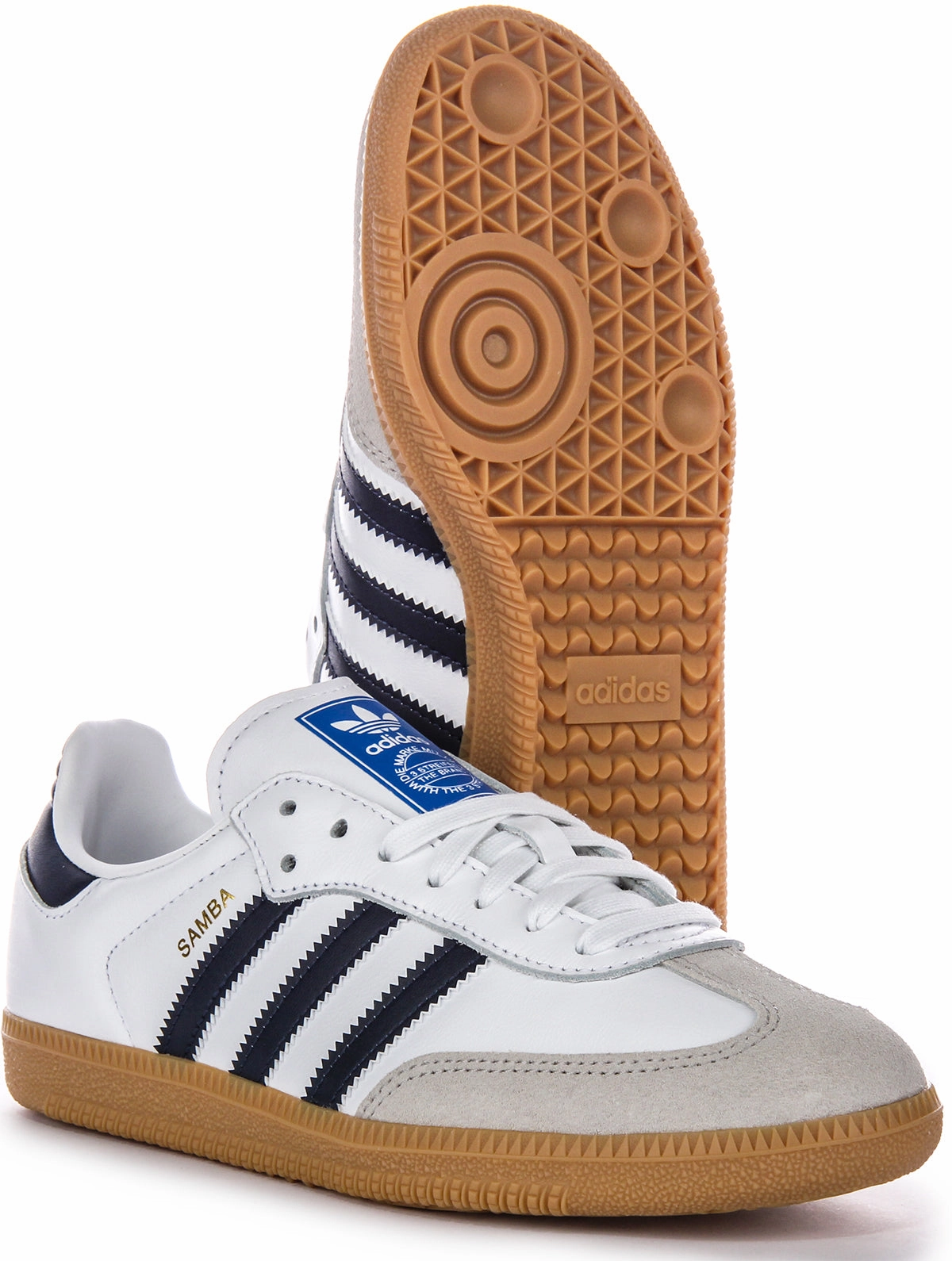 Adidas Samba OG In White Navy Shoes Adidas