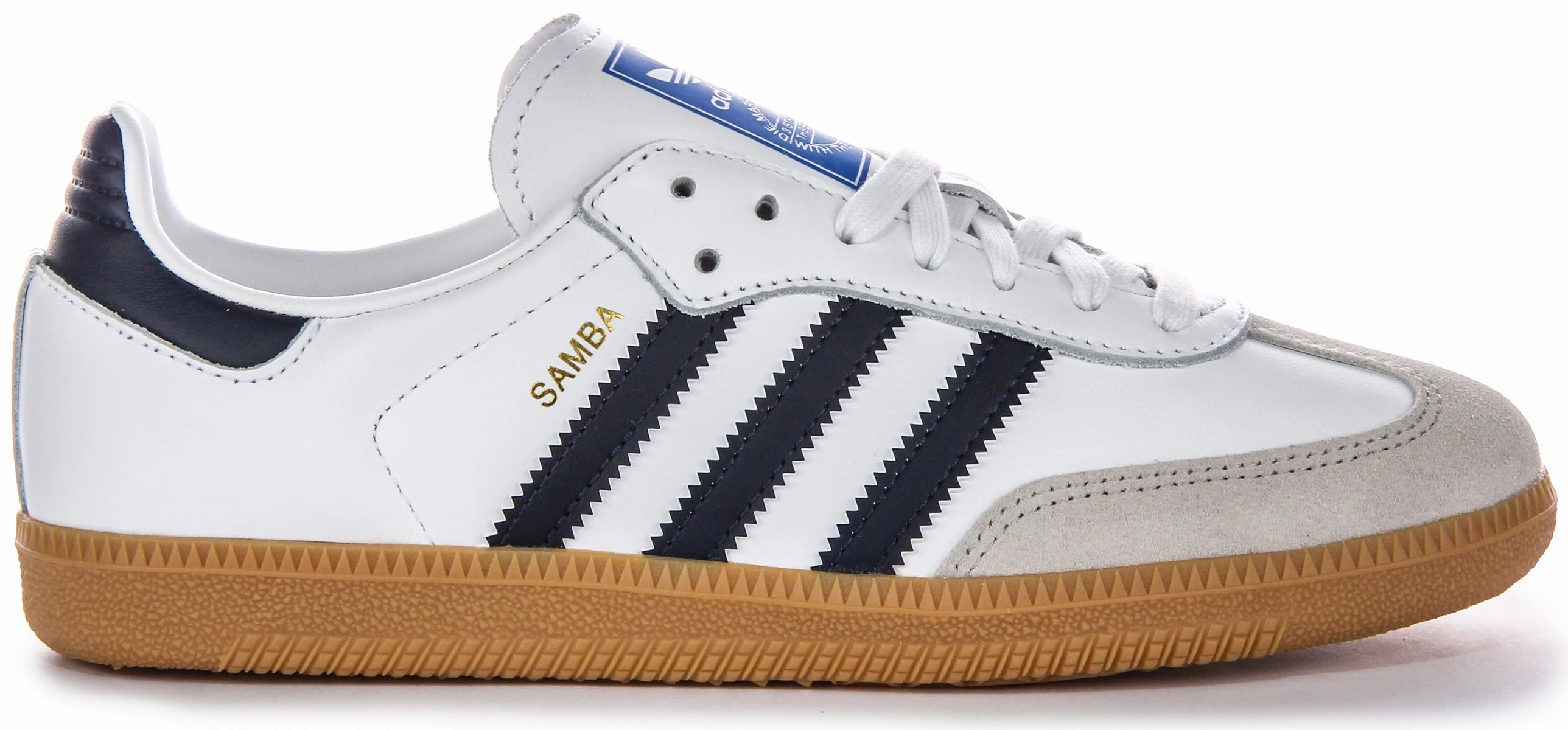 Adidas Samba OG In White Navy Shoes Adidas