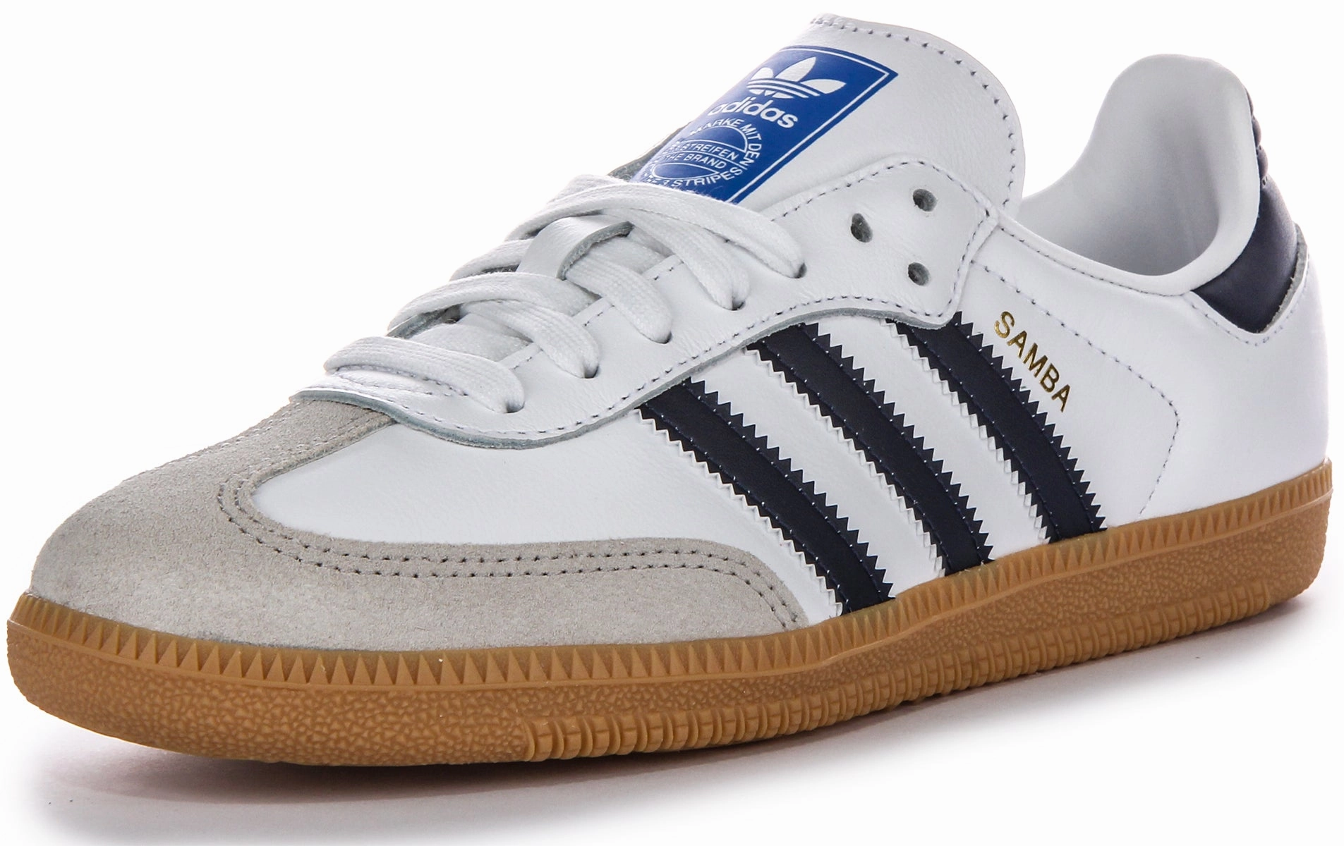 Adidas Samba OG In White Navy Shoes Adidas