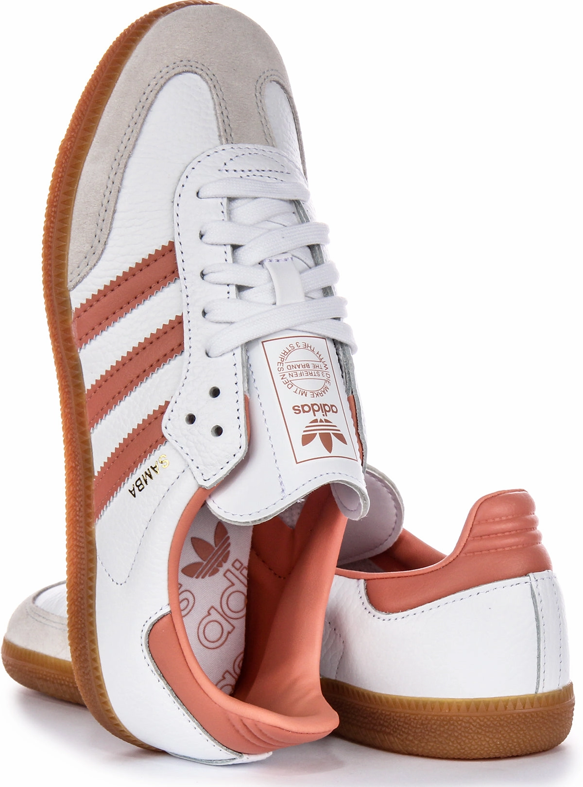 Adidas Samba OG In White Pink For Women Shoes Adidas