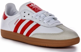 Adidas Samba OG In White Red For Women Shoes Adidas