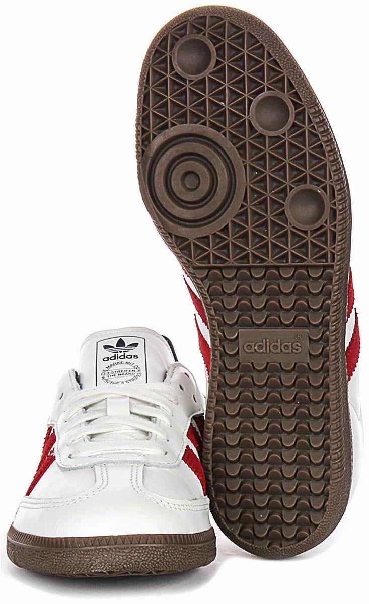 Adidas Samba OG In White Red Navy Shoes Adidas