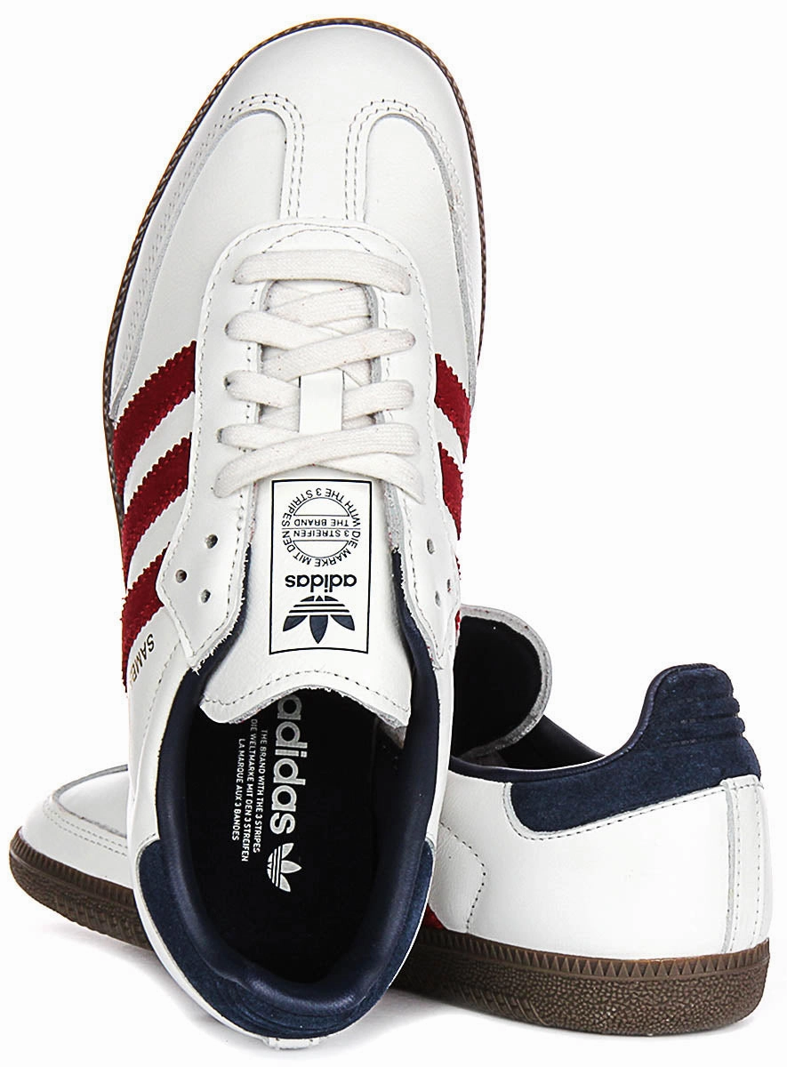Adidas Samba OG In White Red Navy Shoes Adidas