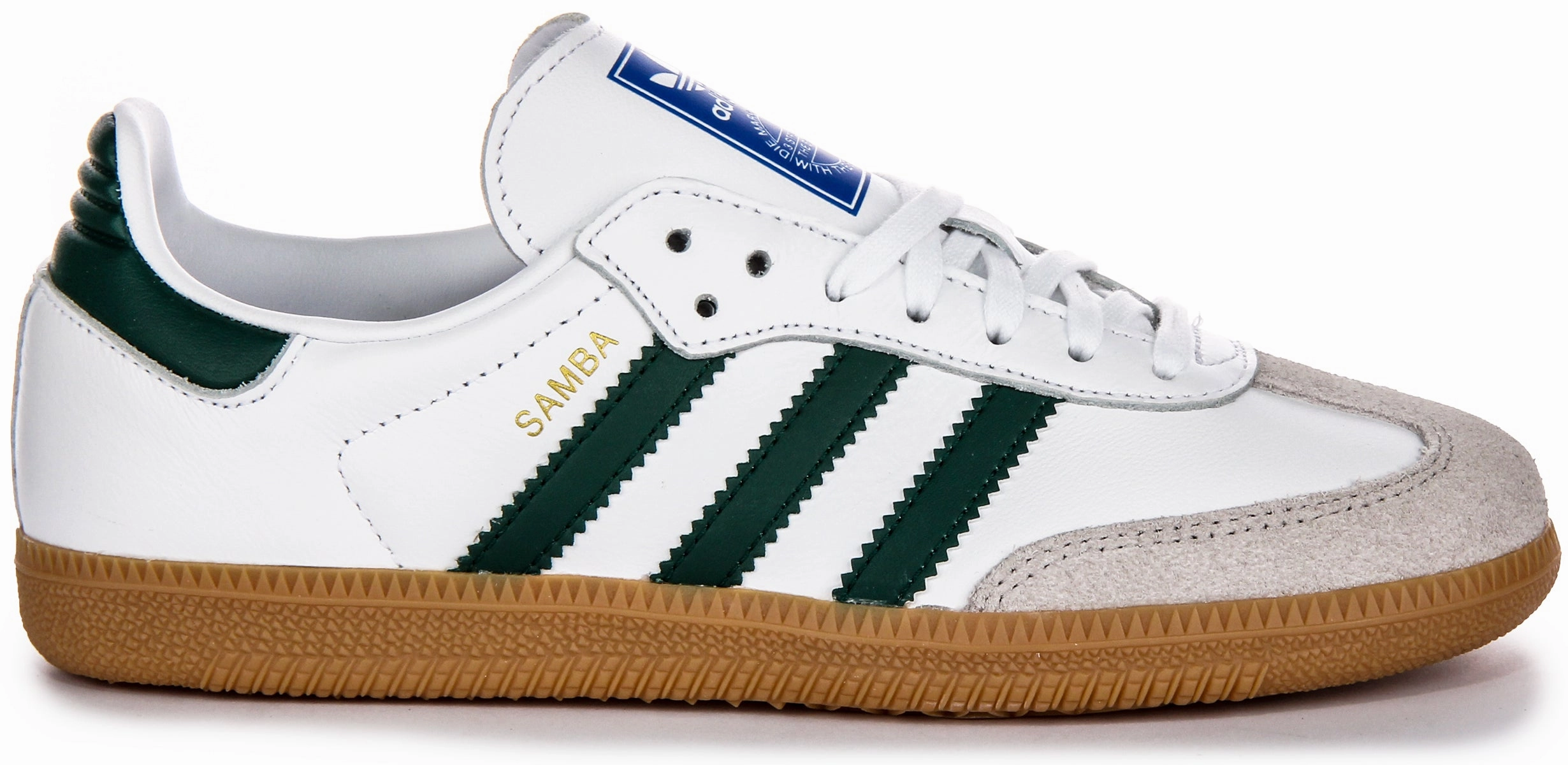 Adidas Samba OG J In White Green For Youth Shoes Adidas