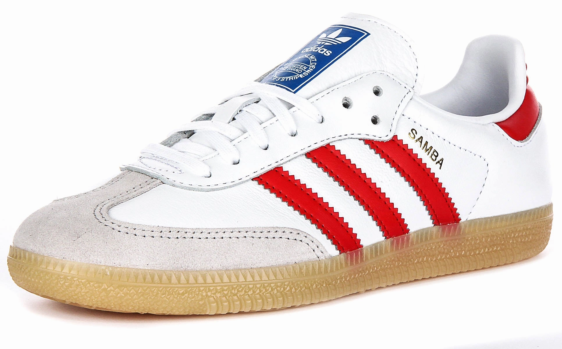 Adidas Samba OG J In White Red For Youth Shoes Adidas