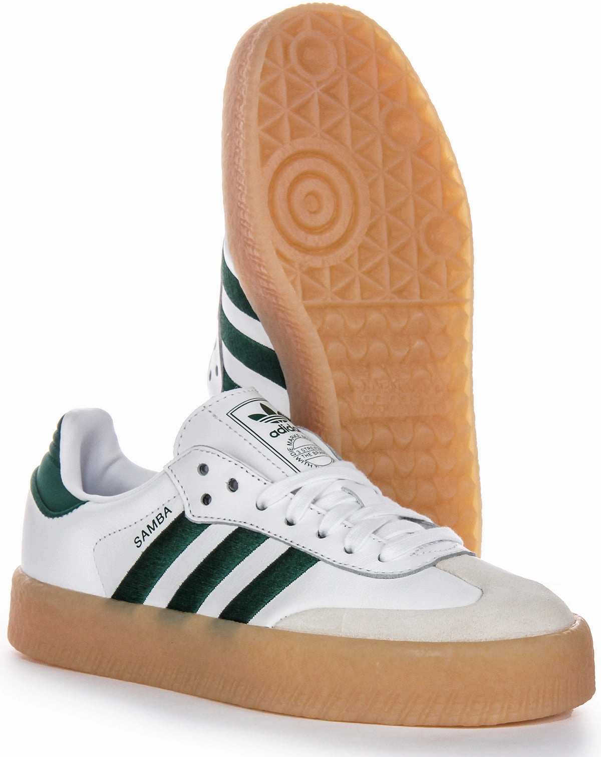 Adidas Sambae In White Green For Women Shoes Adidas
