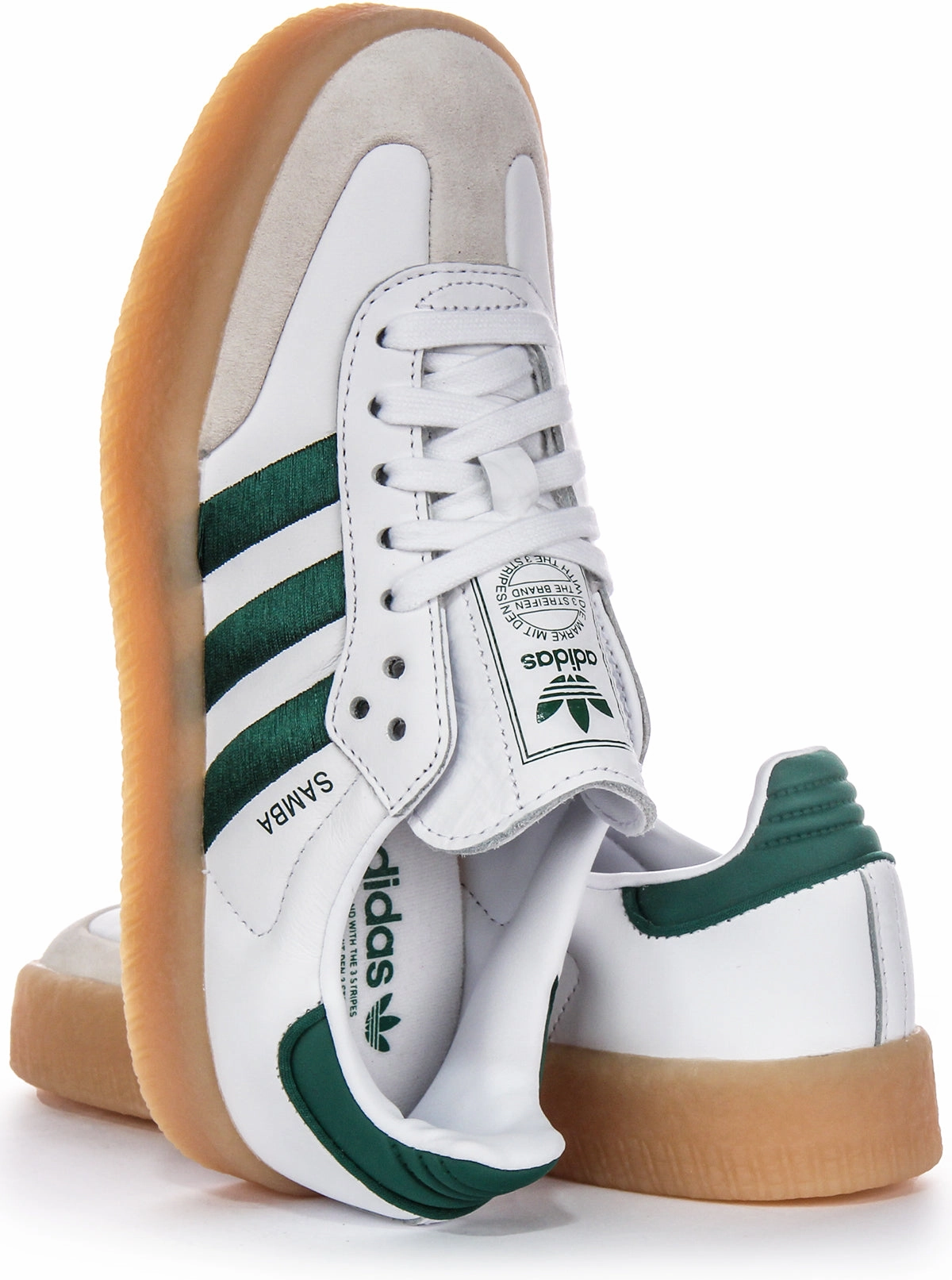 Adidas Sambae In White Green For Women Shoes Adidas