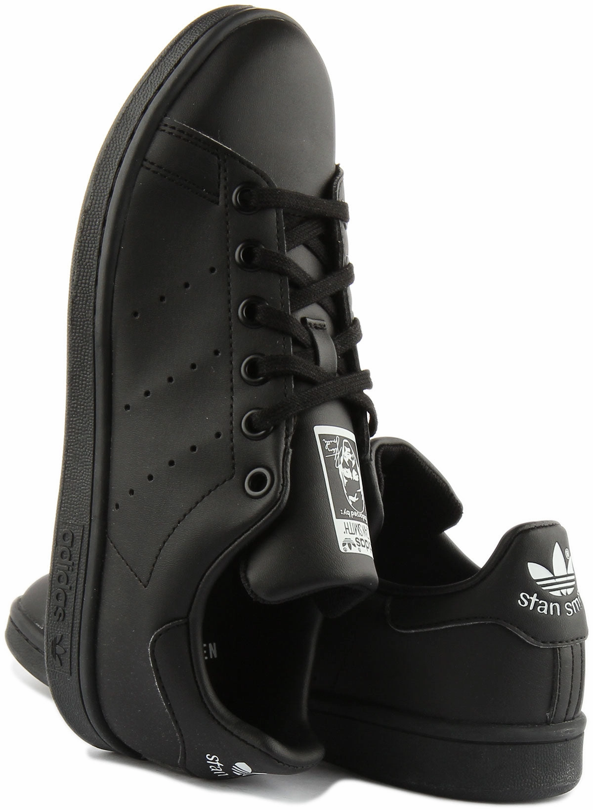 Adidas Stan Smith J In Black For Youth Shoes Adidas