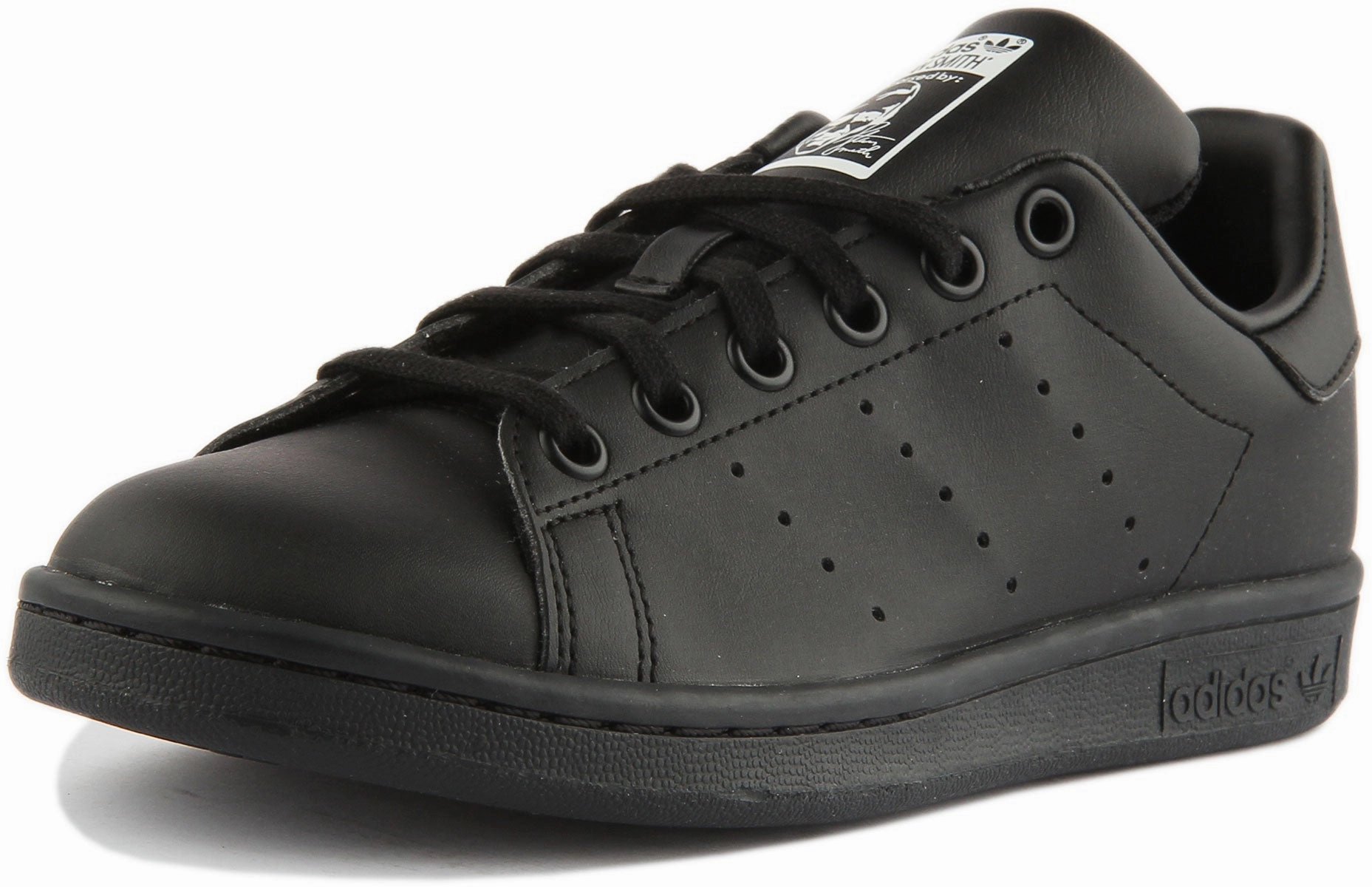 Adidas Stan Smith J In Black For Youth Shoes Adidas