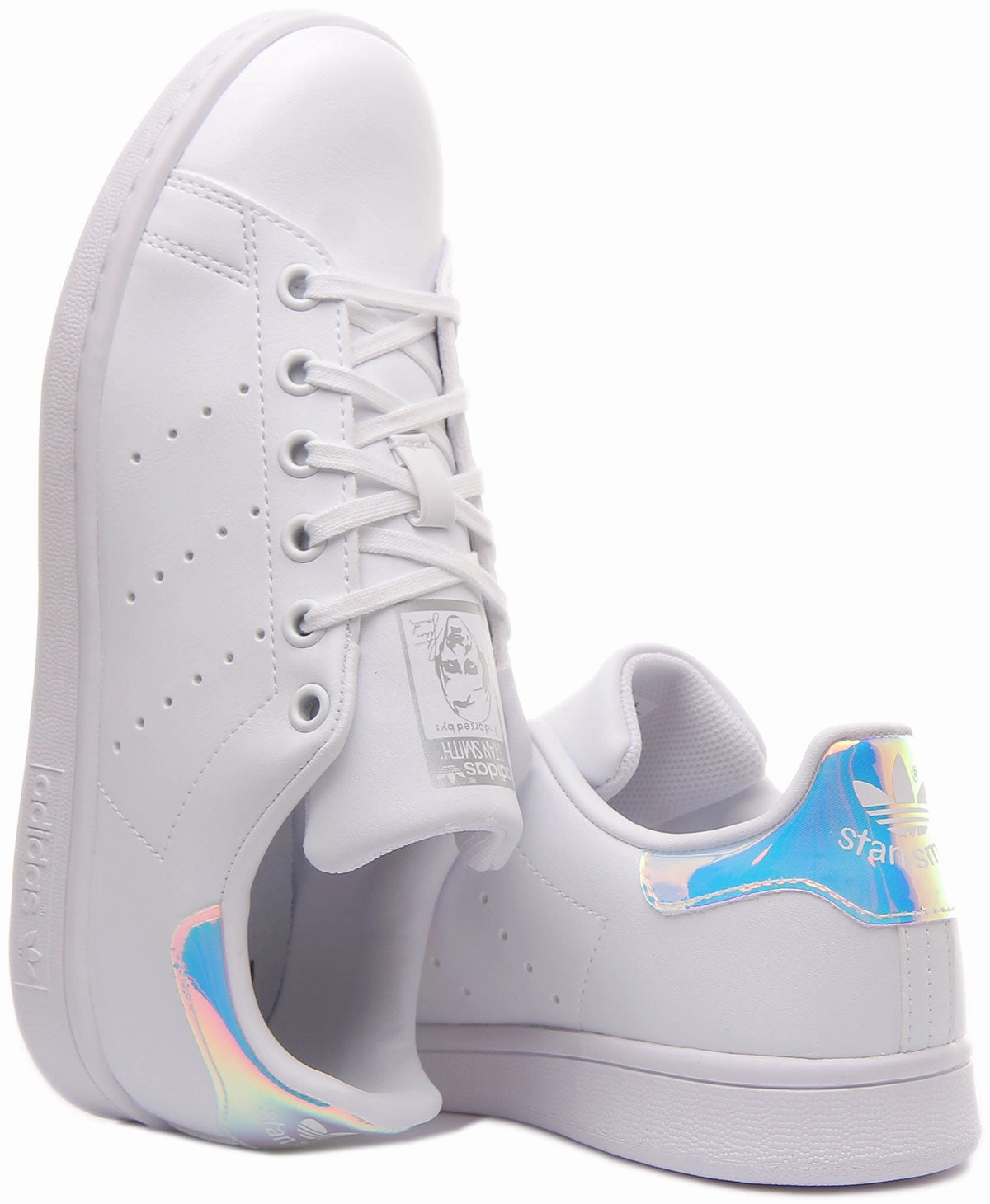 Adidas Stan Smith J In White Multi For Junior Shoes Adidas