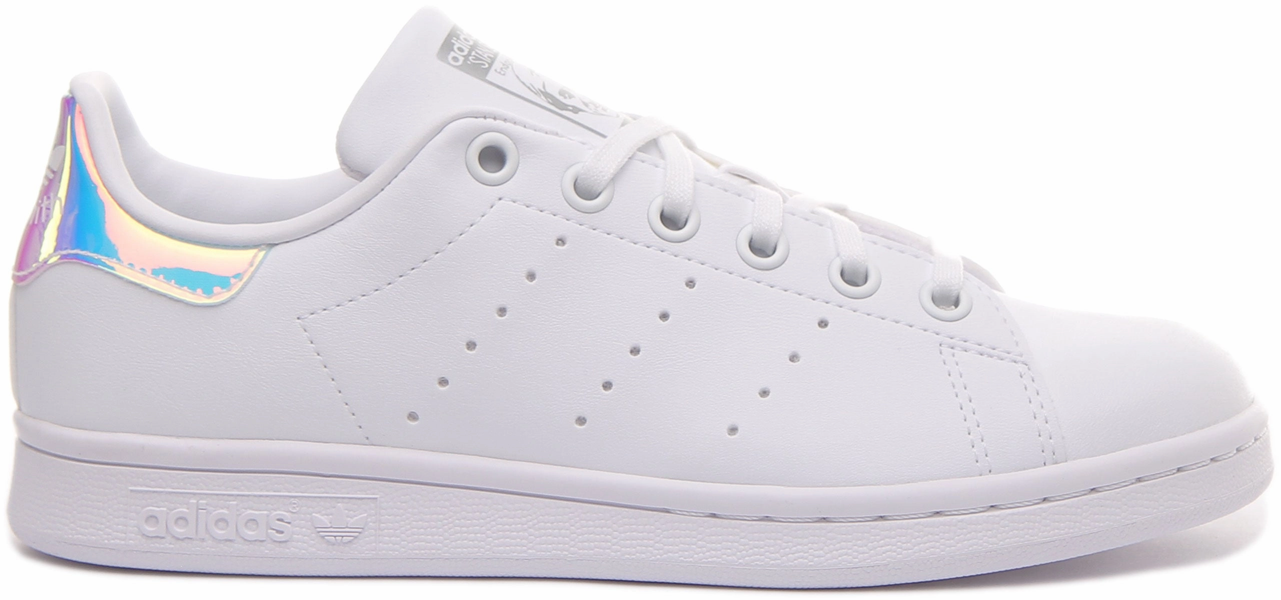 Adidas Stan Smith J In White Multi For Junior Shoes Adidas