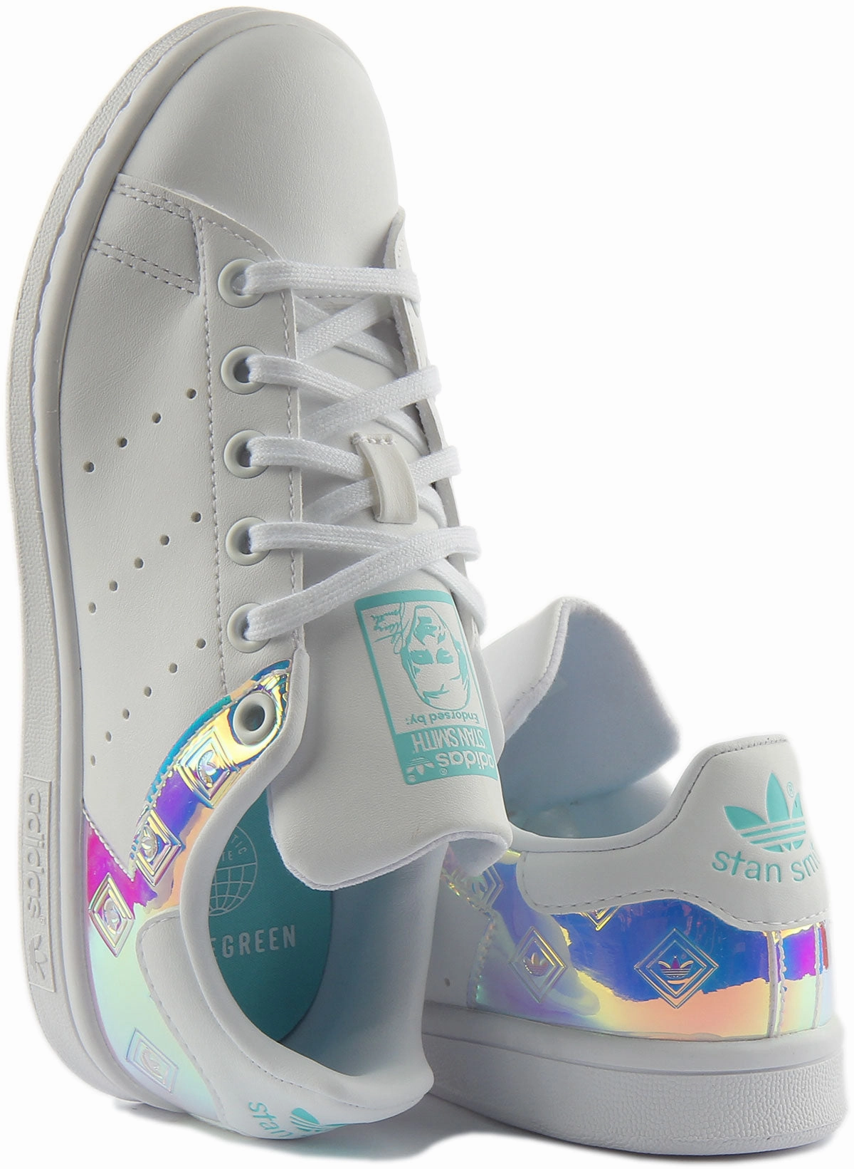 Adidas Stan Smith J In White Multi For Youth Shoes Adidas