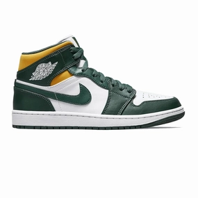 Air Jordan 1 Mid 'Green & Gold'