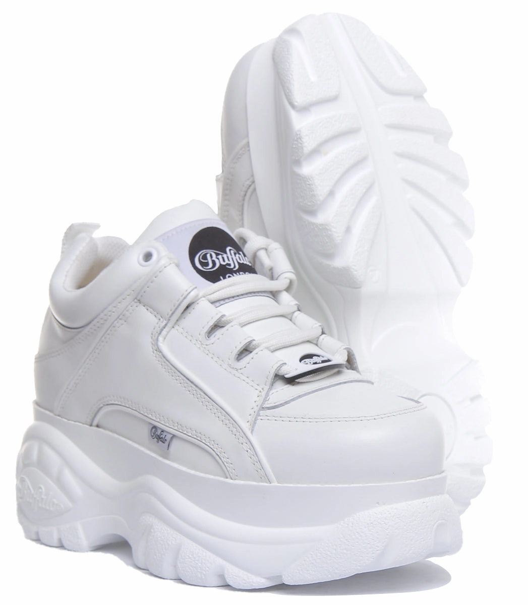 Buffalo 1339-14 2.0 Platform Trainer In White Shoes Buffalo