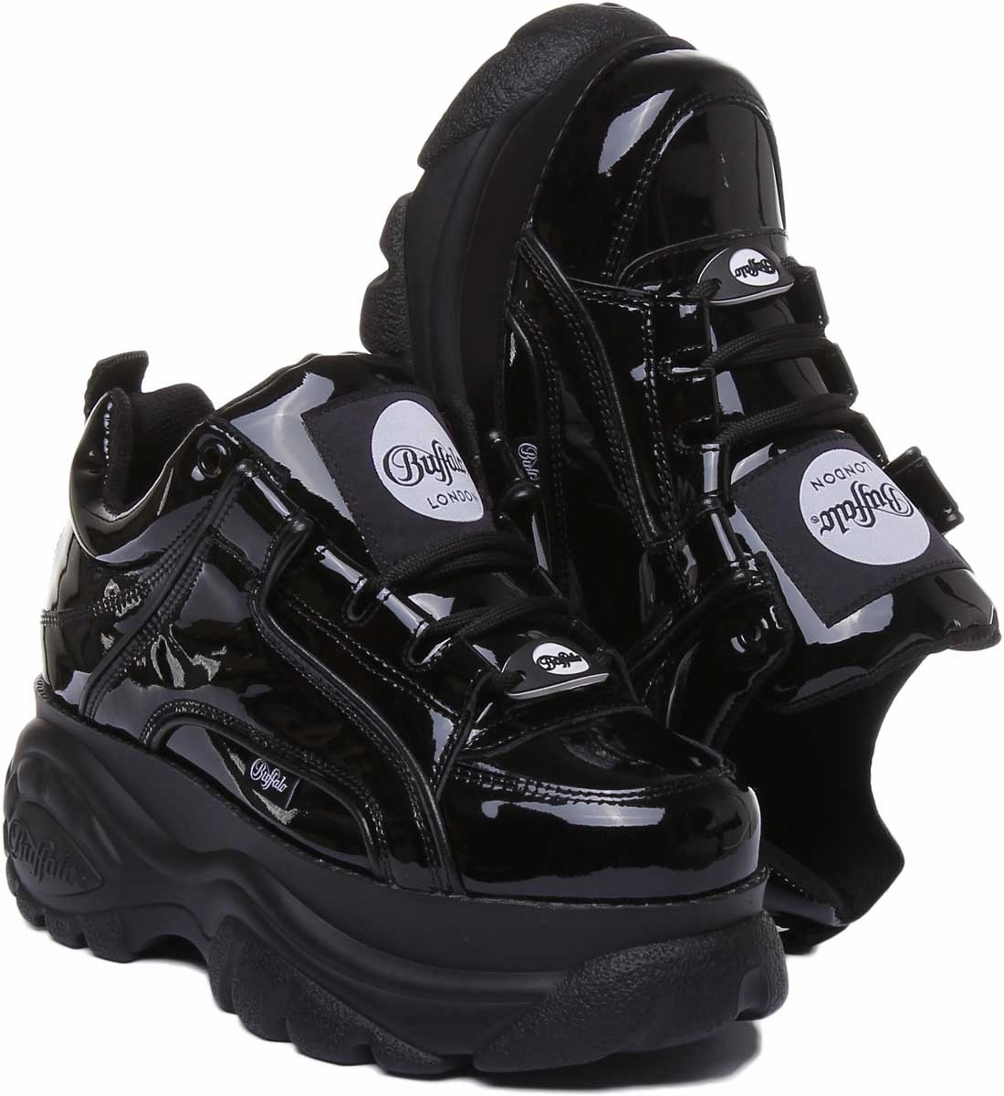 Buffalo 1339-14 In Black Patent Shoes Buffalo